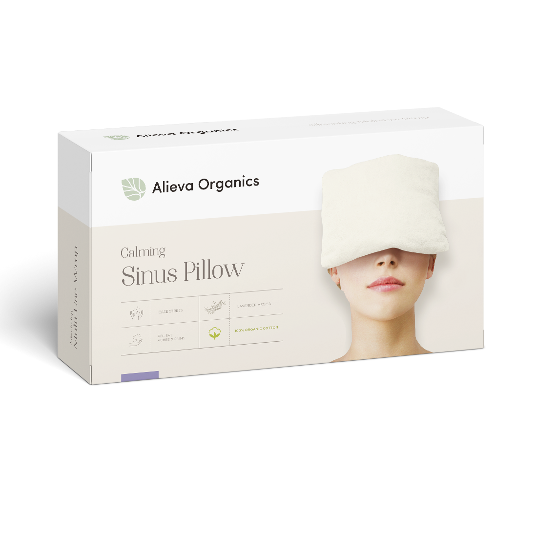Organic Sinus Pillow Aroma and Heat Therapy for Natural Relief, Rest