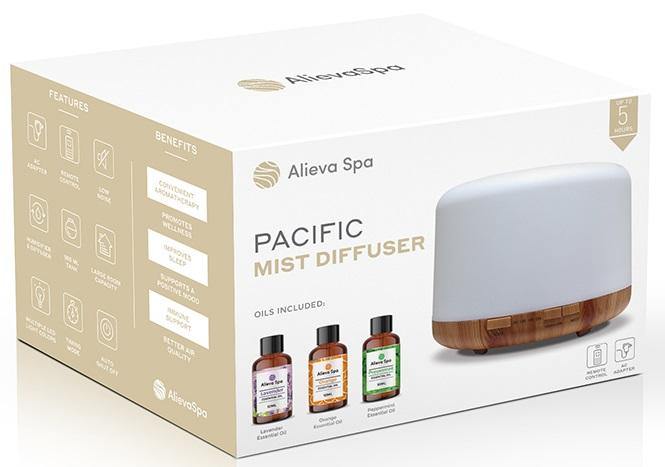 Pacific Mist Diffuser (Medium Room) With 3 Essential Oils - Alieva Spa