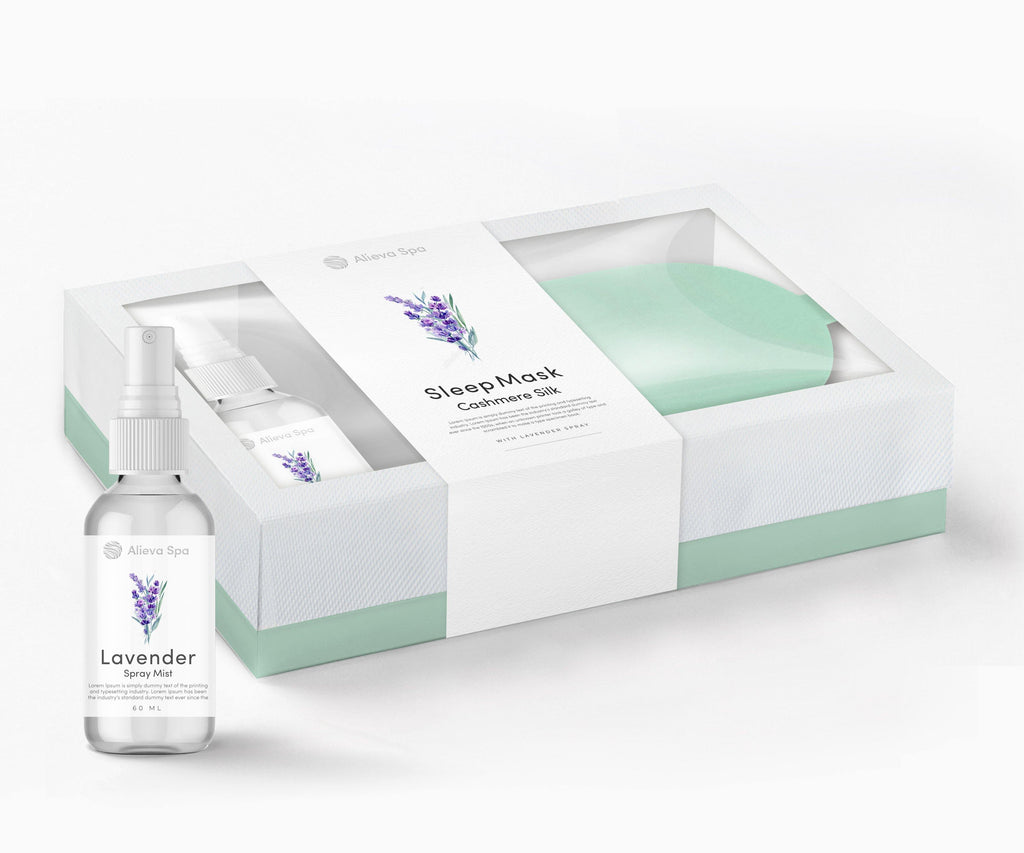 Cashmere Sleep Mask + Lavender 60 ml Spray - Alieva Spa