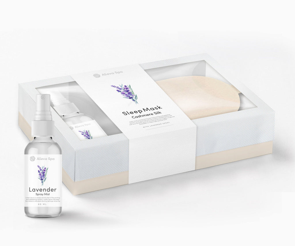 Cashmere Sleep Mask + Lavender 60 ml Spray - Alieva Spa