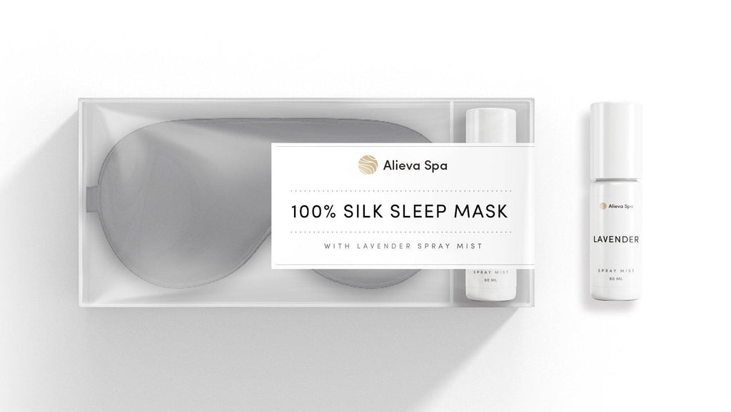 Silk Sleep Mask + Lavender 60 ml Spray - Alieva Spa