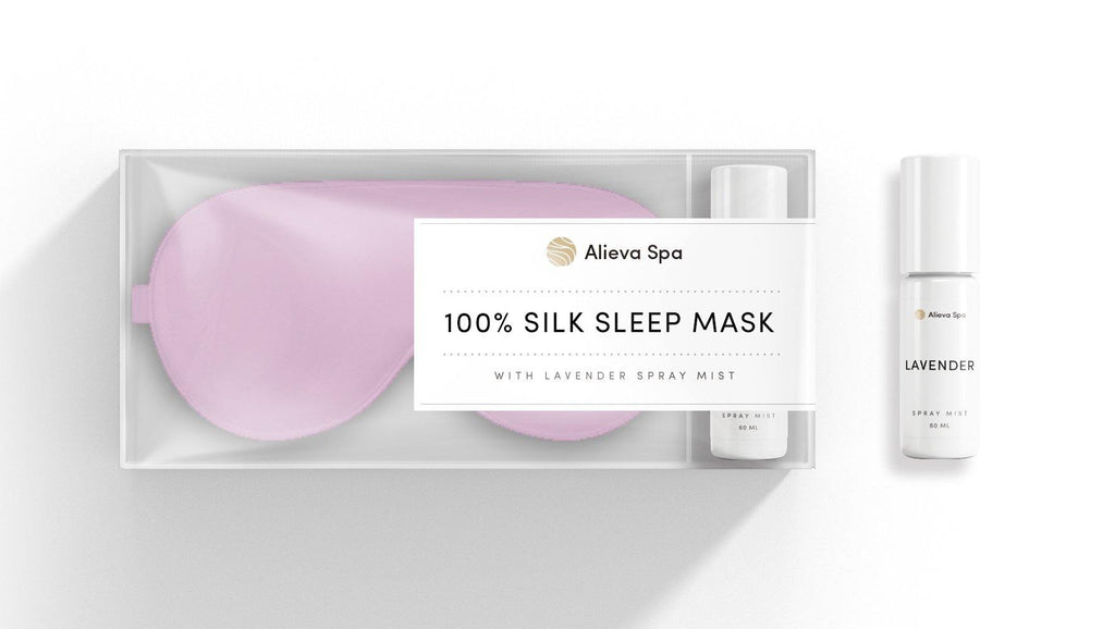Silk Sleep Mask + Lavender 60 ml Spray - Alieva Spa