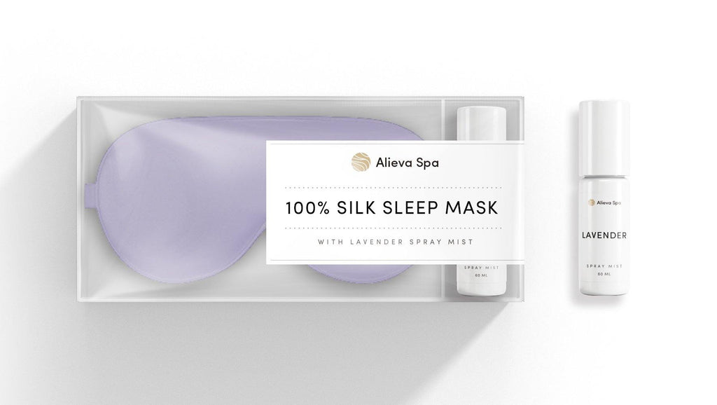 Silk Sleep Mask + Lavender 60 ml Spray - Alieva Spa
